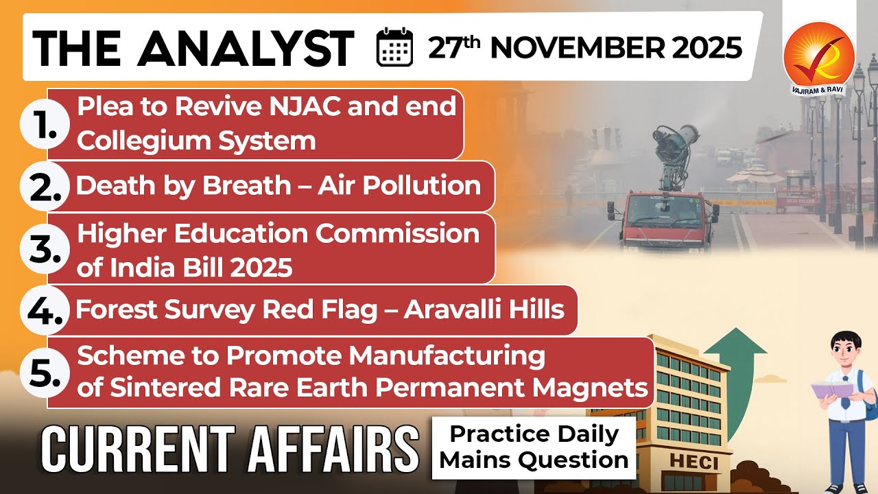 Current Affairs Today 27 Nov 2025 I UPSC Daily Current Affairs I The ...