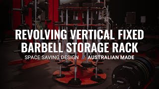 Revolving Vertical Fixed Barbell Storage Rack | AlphaFit