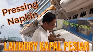 Pressing Napkin Automatic Mangler Mesin - Laundry Kapal Pesiar