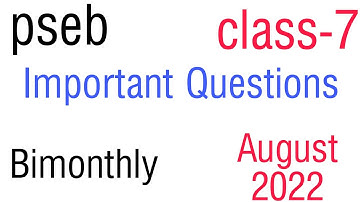 #pseb #class-7 Physical Education(Punjabi) Important Questions #class7 #august2022 #bimonthly