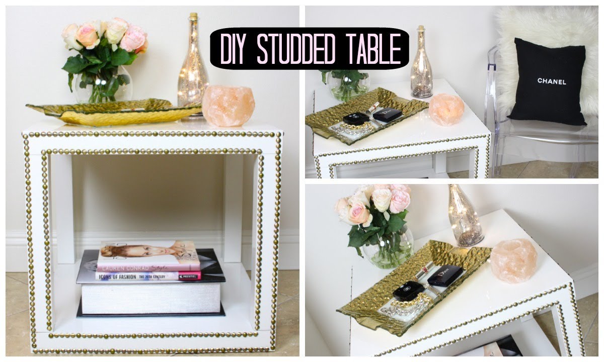 DIY Studded Table! Affordable Room Decor