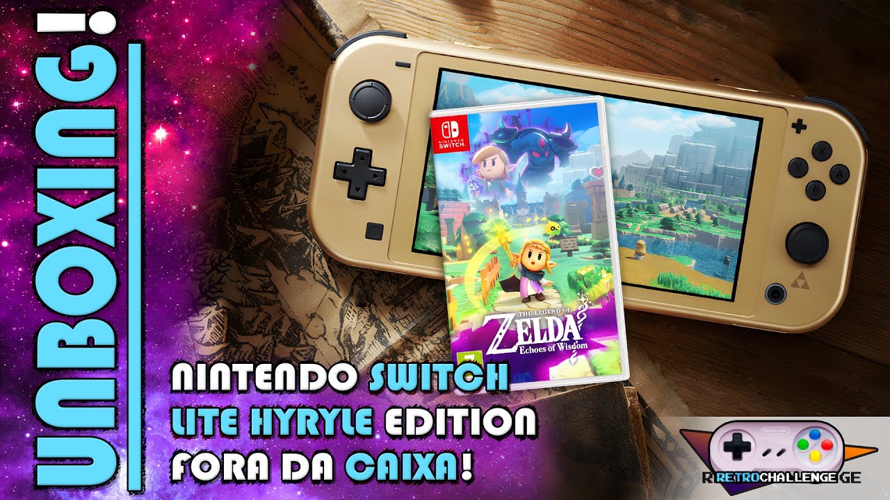Nintendo Switch Lite HYRULE EDITION FORA DA CAIXA!! Vem curtir