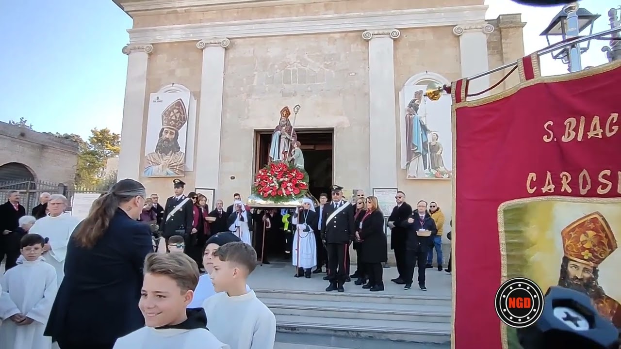 Marcia Mosè Banda di Taranto S Cecilia 4/2/24 Carosino Uscita Processione di San Biagio