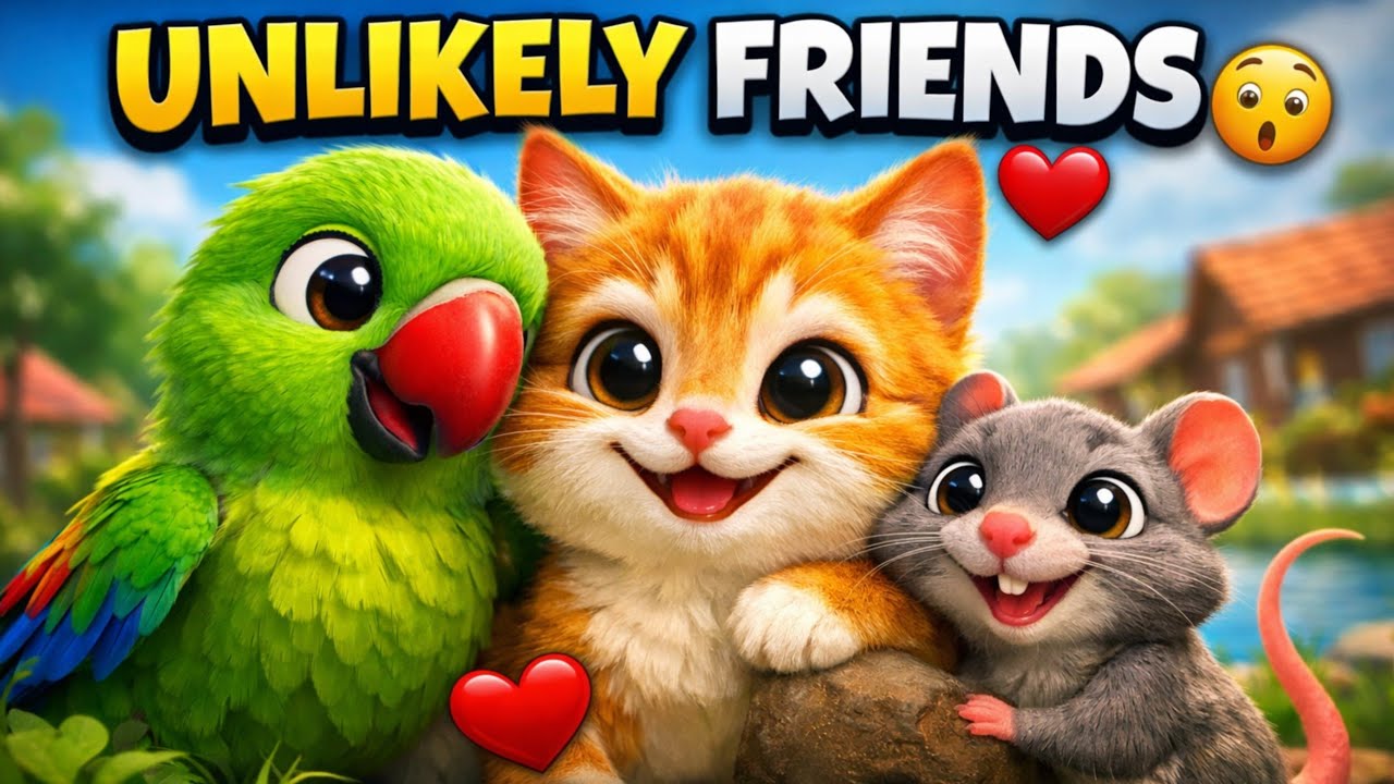 “Unlikely Friendship Between a Parrot, Cat & Rat 🐦🐱🐭 | Heart Touching Story”