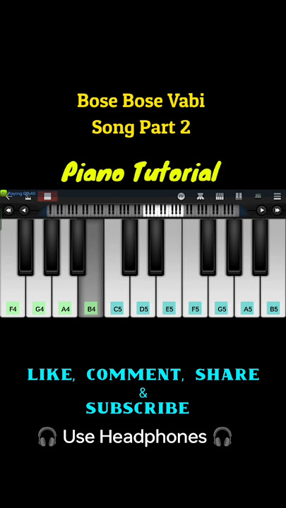 Bose Bose Bhabi Ami Sara Din Bangla Song Piano Tutorial Part 2 #rdots #shorys #trend
