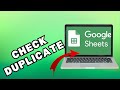 How to Check Duplicate in Google Sheet 2025?