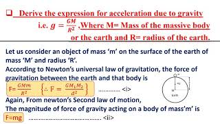 Acceleration due to gravity....period 5 ...