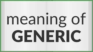 Celebrity Generic | meaning of Generic Profile