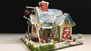 DIY Miniature Christmas House using Cardboard