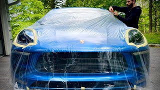 Learn To Clear Coat Headlights in 5 Minutes!! Next Level Headlight Restoration Porsche Macan GTS