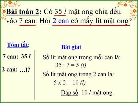 Toán Lớp 3 - Tuần 25 - Bài: TOÁN LIÊN QUAN ĐẾN RÚT VỀ ĐƠN VỊ