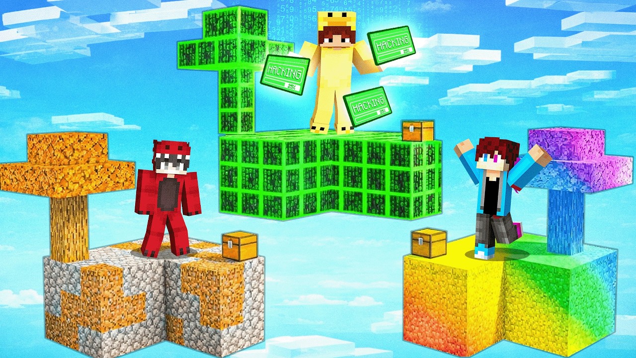 Hacker vs Noob vs Pro Luckyblock Race