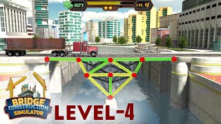 Bridge Construction Simulator Mobile Gameplay Level 4 | Bridge Construction Simulator | Game Buzz