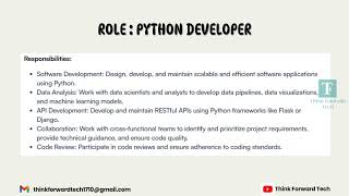 🚀 TCS Hiring | Python Developer | Experience | Chennai, Bangalore ✨