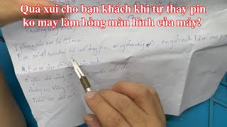 Quá buồn cho bạn đặt mua pin về tự thay cho đt 13 mini không may bị hỏng màn, AE cần tìm hiểu kĩ nhé