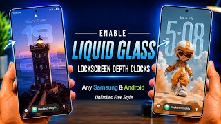 Enable INSANE Liquid Glass Depth Effect Clocks on Samsung & Android | Lockscreen  screenshot 1