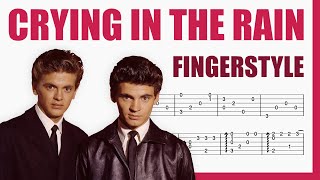 Video thumbnail of "Crying in the Rain - The Everly Brothers | TAB Fingerstyle for Guitar"