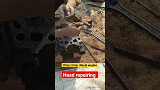 10 hp Lister diesel engine head repairing ll #ytshorts #youtubeshorts 10 hp Lister diesel engine head repairing ll #ytshorts #youtubeshorts