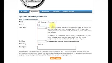 Setup Auto Payments- Tenant Portal - Nexus Property Management