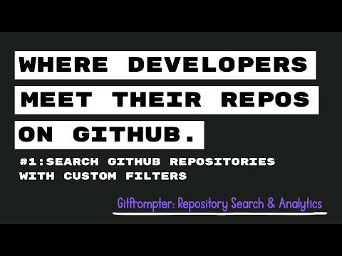 Search GitHub Repositories with Custom Filters | GitPrompter App – GitHub Repo Search & Analytics
