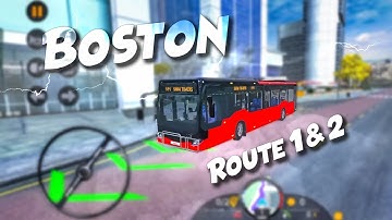 Bus Simulator 2023 | Boston Route 1 & 2 | Best bus Gameplay Walkthrough ( Android/IOS ) #bestgame
