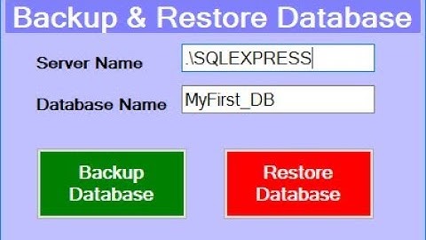 Backup and Restore Database in C# button clik step by step