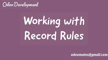 Record Rules in Odoo