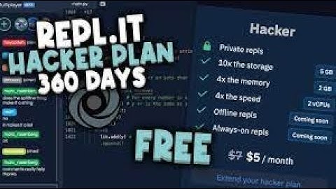 How to get repl hacker plan for 60 days free 24/7 hosting