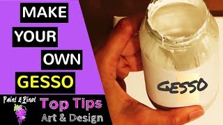 DIY gesso - save money and make your own gesso for acrylic painting