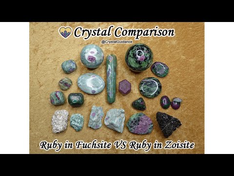 Crystal Comparison: Ruby in Fuchsite VS Ruby in Zoisite