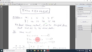 To Fit Straight Line Curve Y = a + bX