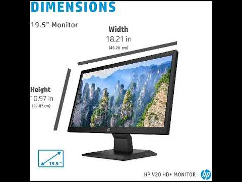 HP V20 HD+ Monitor | 19.5-inch Diagonal HD+ Computer Monitor with TN Panel and Blue Light Settings |