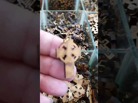Necklaces & Pendants hand made  Olive Wood Bethlehem Holy Land Cross Christia...