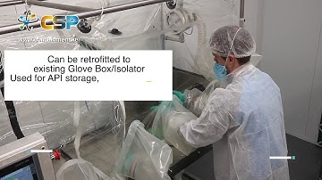 CSP Flexible Dispensing Isolator with Continuous Liner.