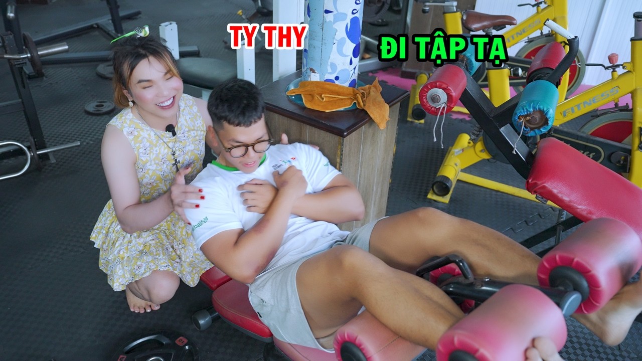Ty Thy đi tập tạ cùng Trai đẹp PT - Ty Thy Vlog Gỏi đu đủ