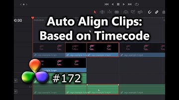 DaVinci Resolve Tutorial: How to Use the Auto Align Clips - Based On Timecode Function