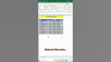 Cara cepat buat tabel di excel. #Short