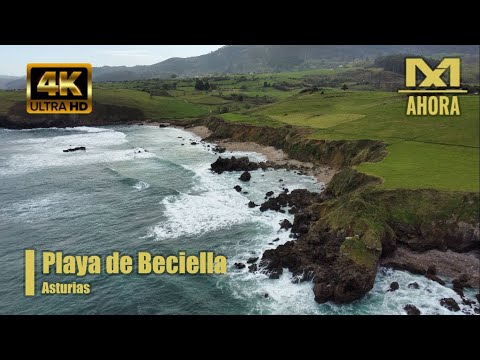 PLAYA DE BECIELLA (CARAVIA - ASTURIAS) A VISTA DE DRON