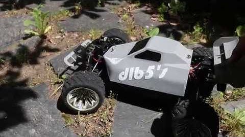 MyRCCar 1/10 Truggy Build, a complete 3d printed RC car with working shell, bumper, wing and lights