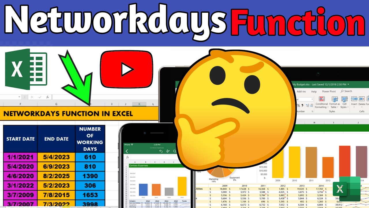 Networkdays Function In Excel || #exceltutorial #advanceexcel #excel # ...