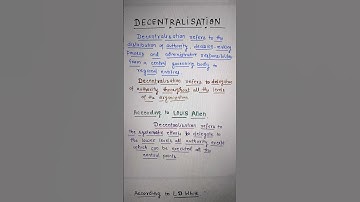 DECENTRALISATION - Meaning & Definition.#publicadministration