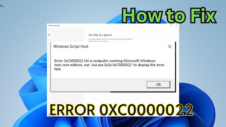 Lỗi on a computer running microsoft windows non-core edition