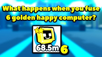 What happens when you fuse 6 golden happy computer? (Roblox Pet Simulator X - Steampunk)
