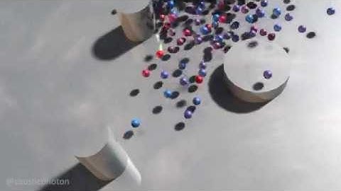 Maya nParticle test, inter-particle collisions