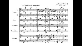 Antonio Vivaldi - Concerto for Strings in B-flat major RV 163 (Sheet Music Score)