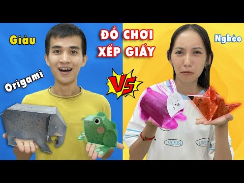 Sách Gấp Con Vật Origami 3D Nhà Giàu 200k vs đồ chơi gấp giấy 2k – Ai Là Thiên Tài Gấp Con Vật