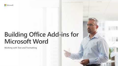Build Office add ins for Microsoft Word
