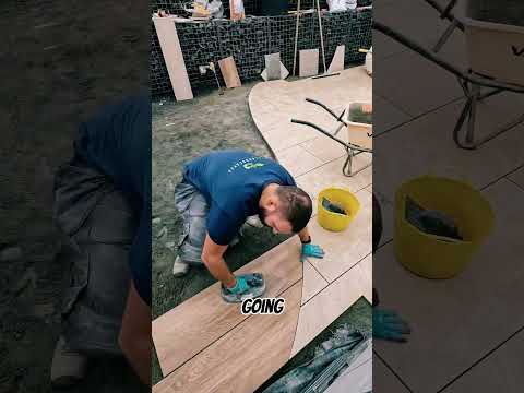 هذا الانتقال بين البلاط أذهلني تمام ا بناء تشييد خرسانة