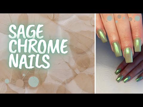 Cute green V Shaped chrome French tip nails with black center-line | Chrome  nail art, French manicure, Gold acrylic nails