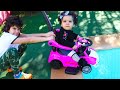 Sami and Amira play with pink car